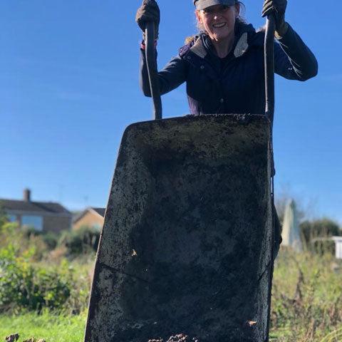 Large Composter Harvesting